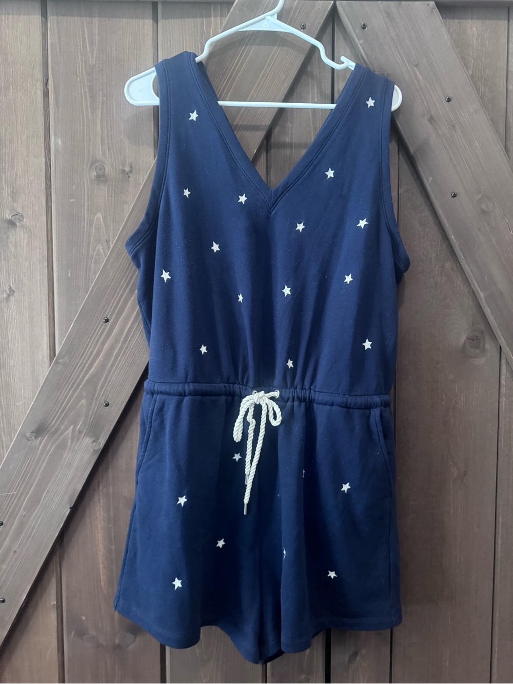 Lou & Grey Navy Blue Star Romper